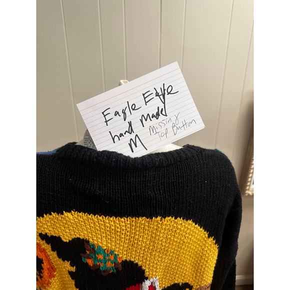 Eagle eye Halloween Women’s Sweater Hand Made - Picture 3 of 8